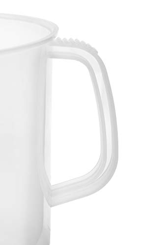 2pcs Plastic Pitcher Set, 1000mL & 2000mL (1L & 2L) - Short Form, Euro Design - Molded Graduations - Chemical Resistant & Autoclavable Polypropylene - Measuring Jug - view 3