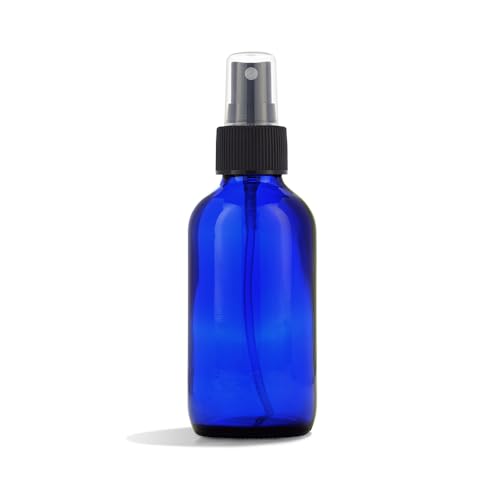 Blue Glass Bottle with Misting Spray Top, 4 Fl Oz