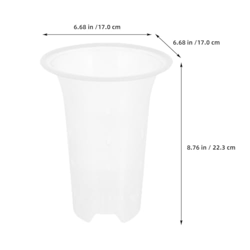 8pcs White PP Orchid Pots Reusable Nursery Plant Containers - view 2