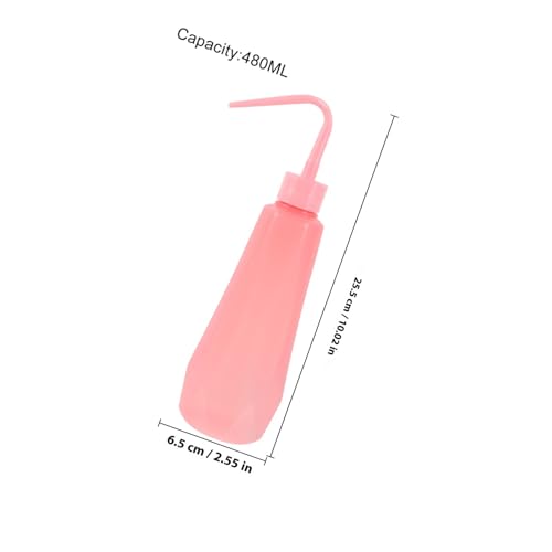 Squeeze Watering Bottle Pink with Bent Spout Plastic 480ml - view 2