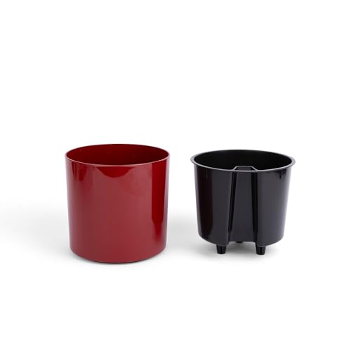 8 inch Self Watering Plant Pot for Indoor Plants, African Violets, Succulents, The Aqua Core Collection (Ruby Red) - view 2