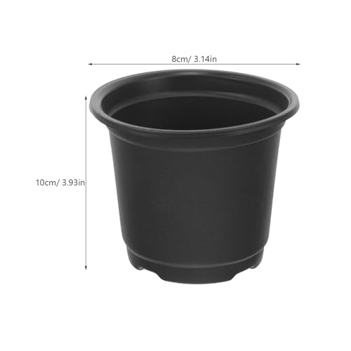30pcs Plastic Nursery Plant Pots 100mm Diameter Medium Black Seedling Starter Containers for Indoor Outdoor Gardening and Succulent Propagation - view 2