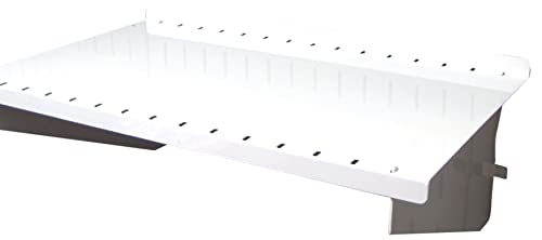 Shelf 9in Deep Pegboard Shelf Assembly Pegboard and Slotted Tool Board - White
