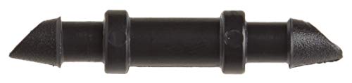 312050B Drip Irrigation Fittings Single Barbed Coupling Connectors, 1/4-Inch, 50 Per Bag, for Trees, Shrubs, Gardens, Black - view 3