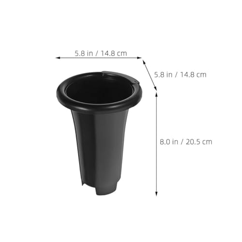 PP Nursery Pots 148mm Tall 10 Pack Black with Drainage Holes - view 2
