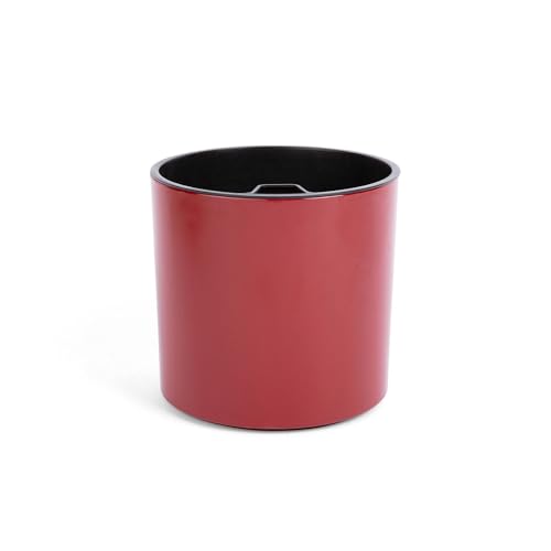 8 inch Self Watering Plant Pot for Indoor Plants, African Violets, Succulents, The Aqua Core Collection (Ruby Red)
