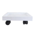 Moveable Flowerpot Holder Tray with Universal Wheels, Square Resin