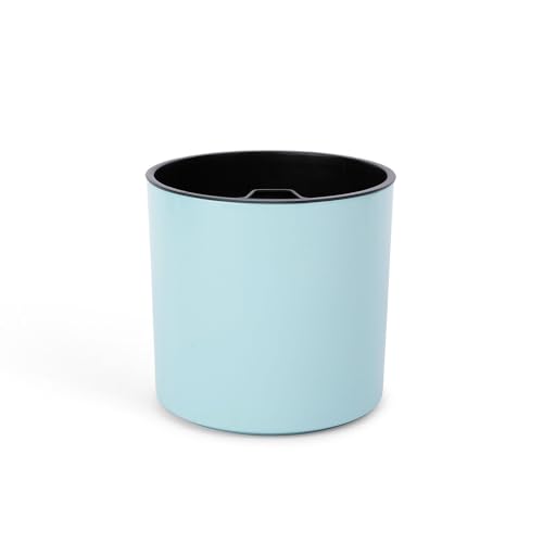 8 inch Self Watering Plant Pot for Indoor Plants, African Violets, Succulents, The Aqua Core Collection (Ocean Blue)