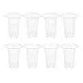 8pcs White PP Orchid Pots Reusable Nursery Plant Containers