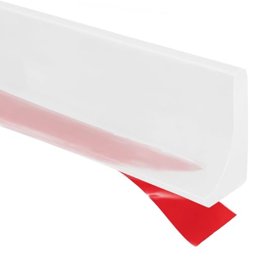 Shower Threshold Water Dam Barrier, Self Adhesive Silicone Waterproof Barrier Bathroom and Kitchen Shower Water Guard for Dry And Wet Separation Caulk Seal Strip Edge Trim (78Inch, Transparent)