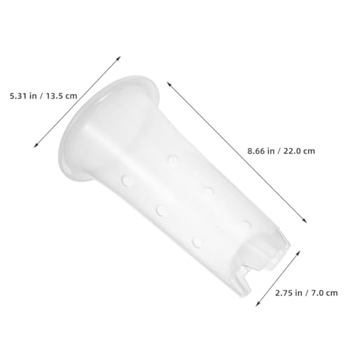 Clear Orchid Pots with Drainage Holes and Saucers 4-Pack Breathable Plastic Plant Nursery Pots for Indoor Plants Succulents and Orchids 8.66X5.31X5.31 Inch - view 2