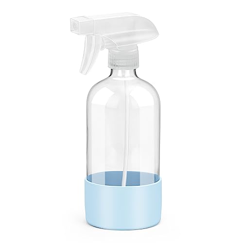 Glass Spray Bottles for Cleaning - 16 oz Spray Bottles with Silicone Sleeve
