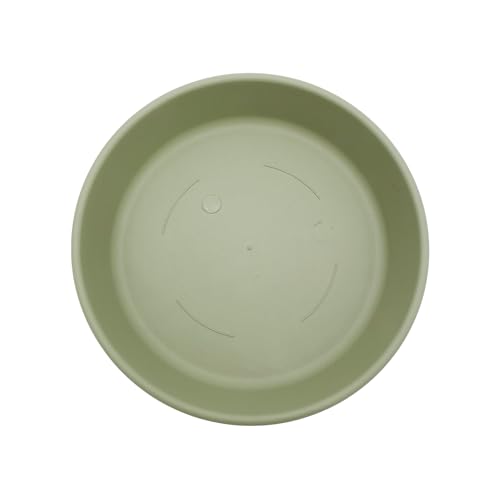 Flower Pot Saucers - Plastic Plant Saucer for Outdoors & Indoors - Traditional Design Plant Pot Trays for Water Drainage - Durable & Stylish Round Plant Tray (14-inch Seafoam)