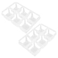 2pcs Grid Plastic Orchid Pot Tray Rack with Holes for Plant Root Care