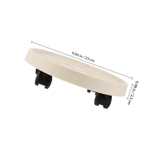White PP Plant Tray with Smooth Wheels, Movable Planter Base - view 2