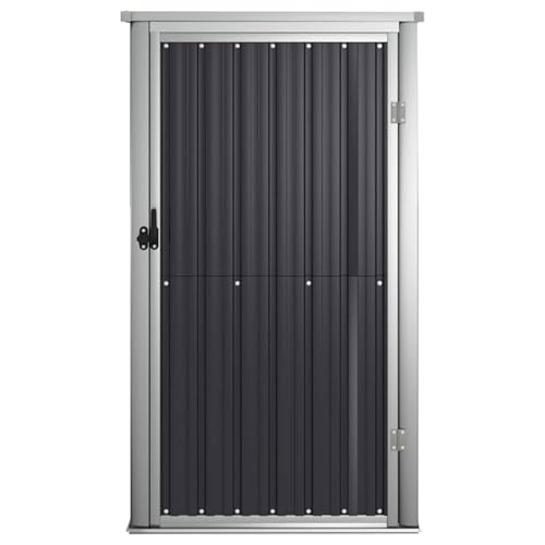 Garden Shed, Galvanized Steel Tool Storage Cabinet with Lockable Doors for Outdoor Yard, Backyard, Garage Organizer, Vertical Utility Shed for Pool Supplies and Gardening Tools - view 5