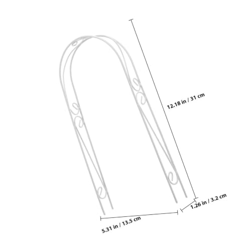 White Iron Plant Support Arch for Indoor Climbing Plants and Vines - view 2