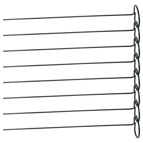 8pcs Iron Plant Support Stakes, Green Single Stem Guides