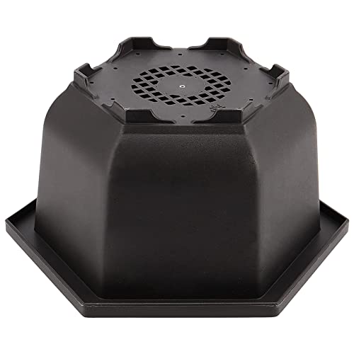 5 Pack Bonsai Pots, Hexagon Built in Mesh Plastic Bonsai Training Pots with Trays, Plant Flower Tree Growing Bonsai Planter for Garden Supplies, Yard, Office, Room, Balcony,7.4 Inch - view 6