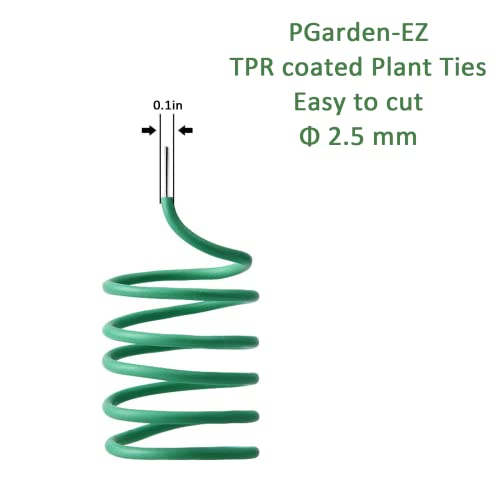 Plant Ties - 32.8ft Soft Twist Ties Green TPR Garden Ties Supply, for Supporting Plants Tomatoes Office Home Organizing - view 4