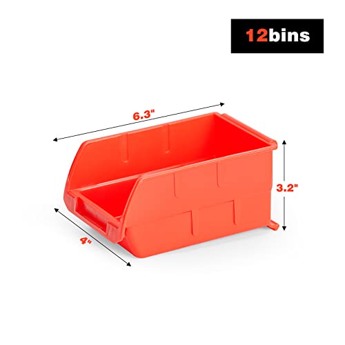 Wall Mounted Storage Bins, Plastic Hanging Storage Organizer Bins - view 3