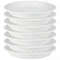 7Pcs Plant Saucer Tray, Heavy Duty Plastic Plant Drip Trays for Indoors and Outdoors, 6 8 10 12 14 16 inch Sizes, Flower Plant Water Tray Base (White 6")