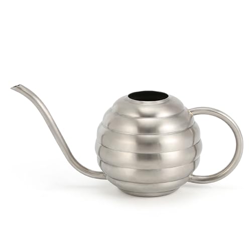 Plant Watering Bottle, 400ml/14oz, Retro Style Watering Can, Matte, Frosted (Silver)