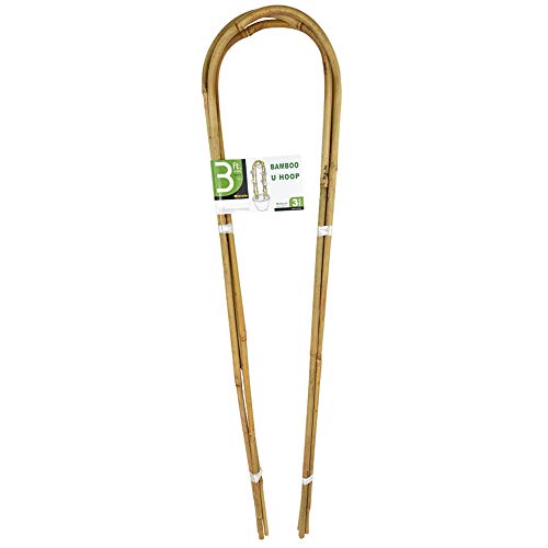 3 Feet Natural U-Hoops Bamboo, Garden Trellis, Bamboo Trellis U-Shape for Plant Support - 3 Pack