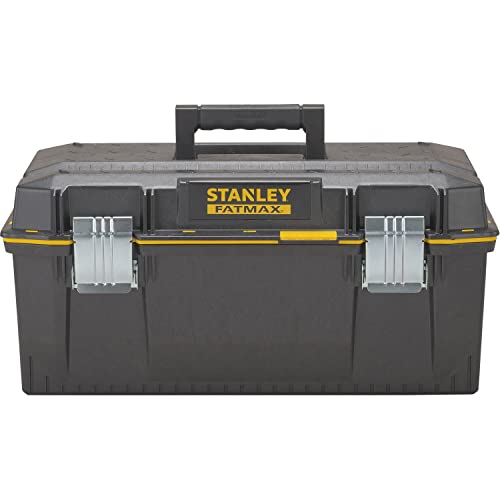 STANLEY FATMAX Waterproof Toolbox Storage with Heavy Duty Metal Latch, Portable Tote Tray for Tools and Small Parts, 28 Inch, 1-93-935