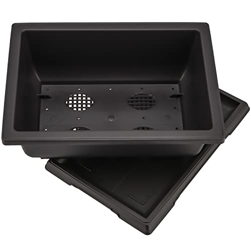 4 Pack Large Plastic Bonsai Pots, 11.5 Inch Rectangular Built in Mesh Bonsai Training Pots with Trays, Plant Flower Tree Growing Bonsai Planter for Garden Supplies, Yard, Office, Room, Balcony - view 6
