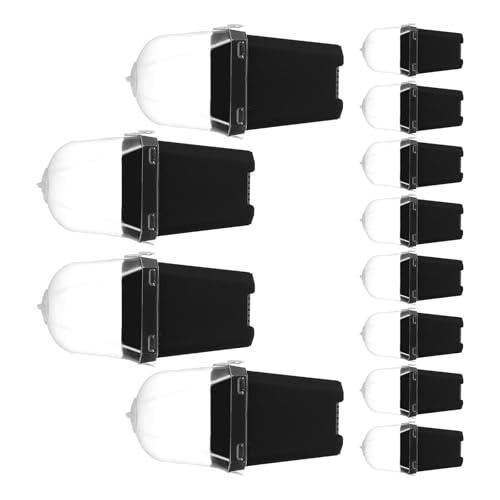12 Sets Black Plastic Nursery Pots for Plant Propagation