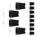 12 Sets Black Plastic Nursery Pots for Plant Propagation