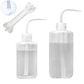 Small Watering can for Indoor Plants, Squeeze Wash Bottle for Succulent Watering, Irrigation Bottle for Plant Watering, Rinse Bottle for Tattoo, Eyelash, Eye wash, Lab, 250ML+500ML/8OZ+17OZ