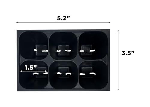 Seed Starter Trays, 144 Cells (24 Trays - 6 Cells Per Tray) + Plant Stakes - view 2