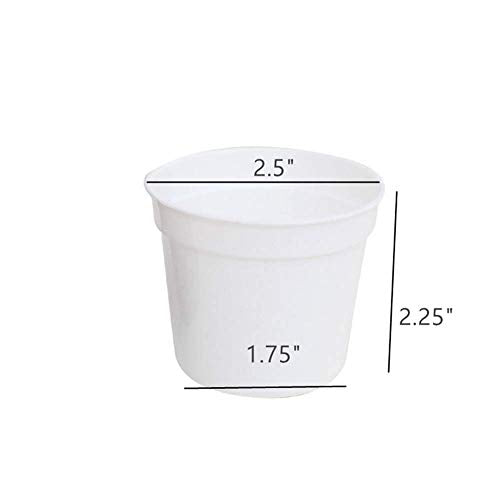 Round Succulents Plant Pots Drainage Hole, Set of 40 Mini Plant Pots 2.5" Wx2.25 H,Perfect for Plant Seeds,Seedling Nursery Transplanting Planter Container(Black) - view 2