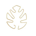 Potted Plant Growth Guide with Decorative Iron Foliage, Gold S