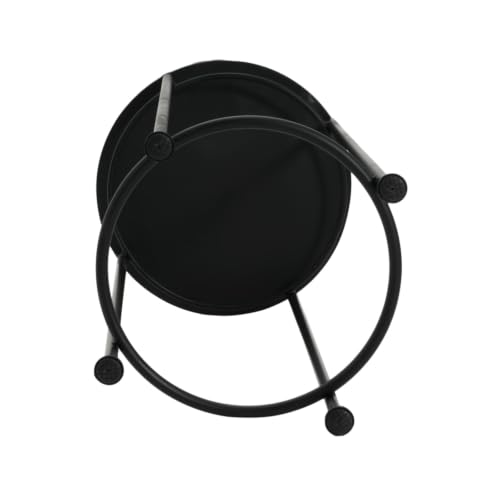 Outdoor Plant Stand with Iron Legs and Ceramic Tile Top for Garden, Poolside, Backyard, Plant Table Shelf with Multi Color Flower Pattern for Balcony, Living Room - view 7