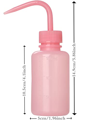 2-Pack Tattoo Wash Bottle 150ml | 5oz Water Squirt Bottle for Succulent Watering & Medical Use - Pink - view 3