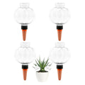 4 Pcs Plant Self Watering Globes, 17oz Large Plastic Water Bulbs Top Fill Watering Globes Slow Release Terracotta, Water Spikes Stakes for Indoor and Outdoor Plants (Clear)
