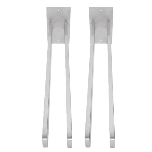 Other Gardening Supplies Rack Stainless Steel Garage Tool Organizer Shelf Brackets High Load Bearing Large Capacity Broom Mop Hanger Wall Hook for Home 15.75x2.76x5.12in 2 Pcs (Silver) - view 5
