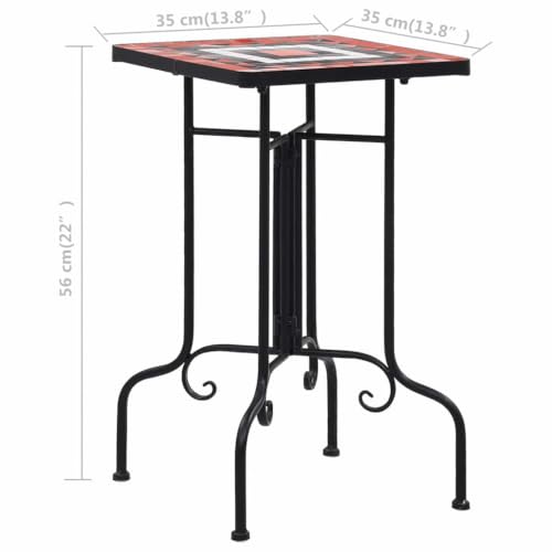 Mosaic Side Table 14 Inch Ceramic Top Outdoor Plant Stand - view 2