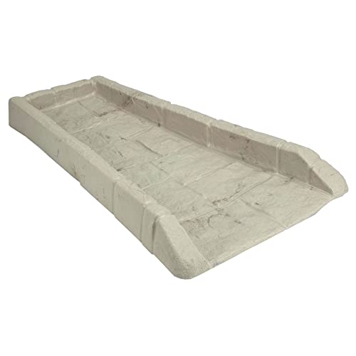 Suncast Durable Decorative Rain Gutter Downspout Erosion Prevention, Water Guard Diverter Catch Basin Tray Splash Block, Light Taupe (6 Pack) - view 6