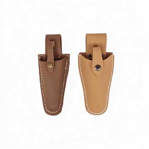 2pcs Pruner Holster,Pliers Holster with Snap Gardening Case Pouch Bag,Gardening Scissors Tool Holder for Garden Shears, Tool Pliers, Pruning Knife Belt Cover（Yellow + Brown）