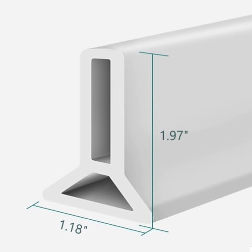 Collapsible Shower Threshold Water Dam Water Barrier for Shower and Retention System and Keeps Water Inside Threshold Dry and Wet Separation Suitable for Bathroom and Kitchen (39Inch, White) - view 2