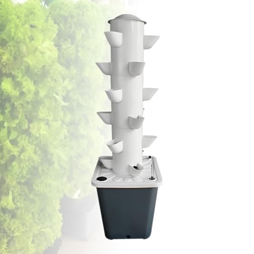 Hydroponic Tower Growing System - Soilless Garden Kit for Lettuce, Herbs, & Vegetables - Indoor/Outdoor Hydroponics Setup for Home Gardening & Urban Farming
