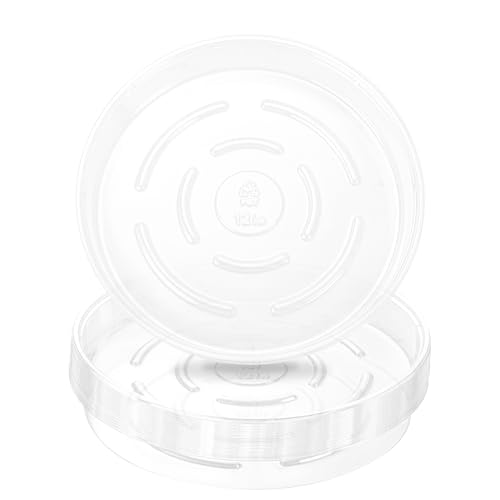 Plant Saucer 40 Pack Plant Trays for Pots 8 Inch Plastic Plant Saucers for Outdoors and Indoors Clear Drip Trays for Potted Plants Flower Pot Plates to Catch Water Plant Drainage Dishes No Holes - view 3