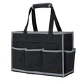Tool Bag,Tool Pouch with 6 Pockets,Heavy Duty Waxed Canvas Garden Tool Bag Tool Case,16.5 x 7 x 12 Inch & Black