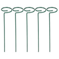 5pcs Iron Plant Support Stakes, Green Reusable Rods