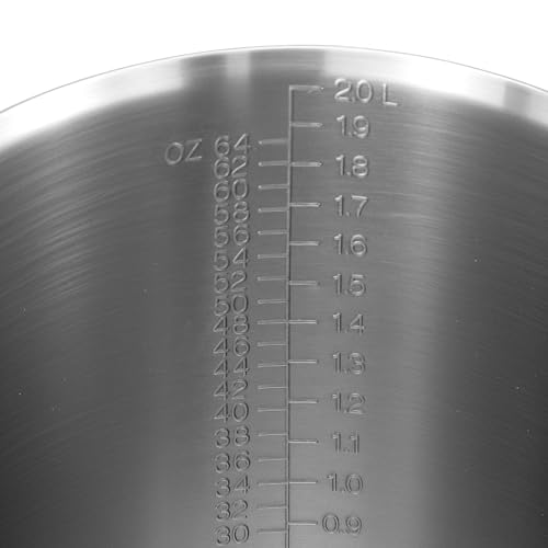 304 Stainless Steel Measuring Cup 64 OZ with OZ/ML Graduations, 8 Cup Kitchen Mixing Pitcher, Precision Engraved Markings, Container for Baking and Frothing, 2 Liter - view 5