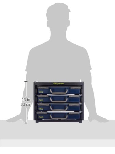 136242 Portable Handy Box + 4 A4 Assorters, Black/Blue - view 3